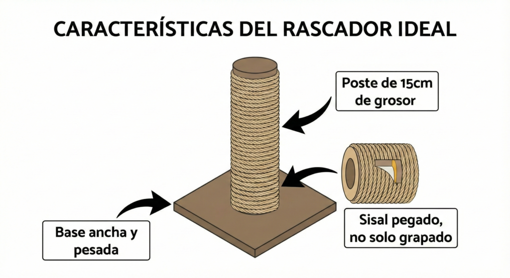 Partes rascador ideal
